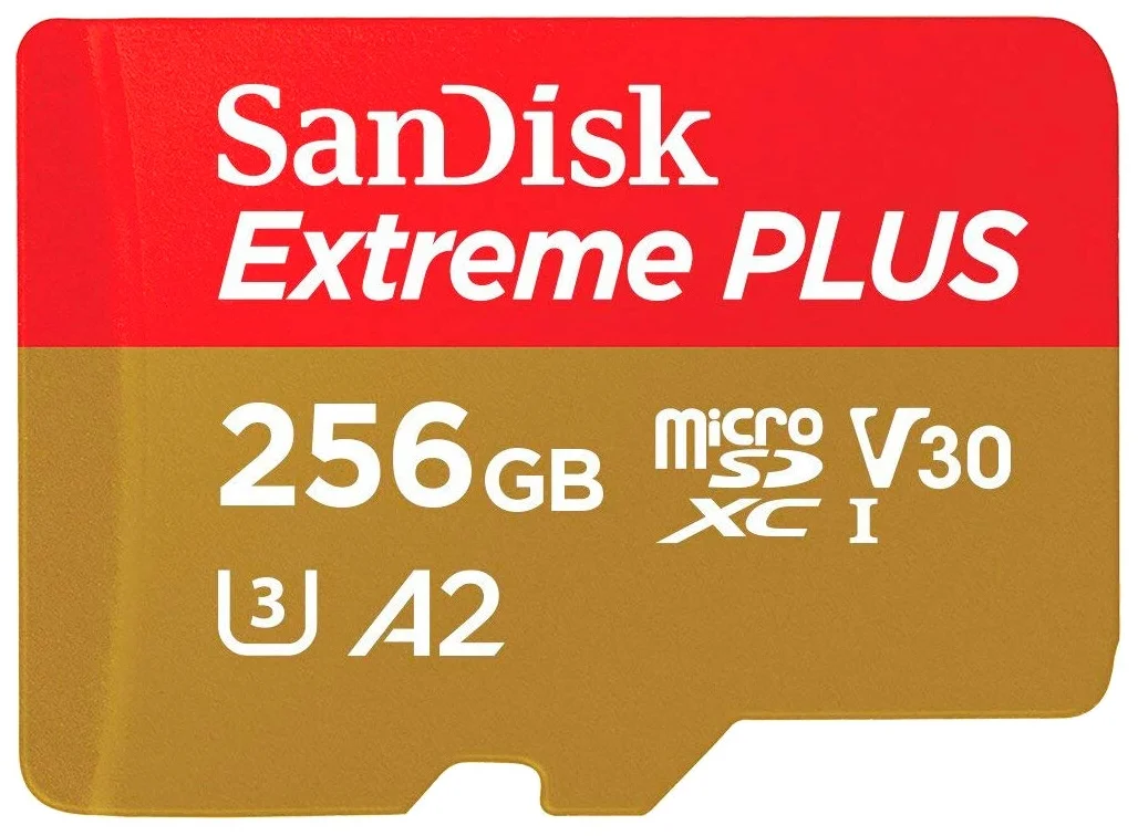 SanDisk Extreme PLUS microSDXC Class 10 UHS Class 3 V30 A2 170MB/s + SD adapter - в комплекте: адаптер на SD