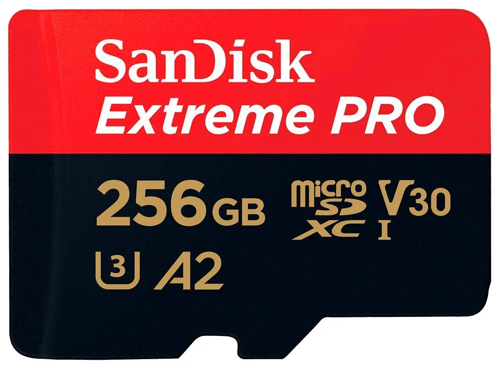 SanDisk Extreme Pro microSDXC Class 10 UHS Class 3 V30 A2 170MB/s - скорость чтения/записи данных: 170 / 90 МБ/с
