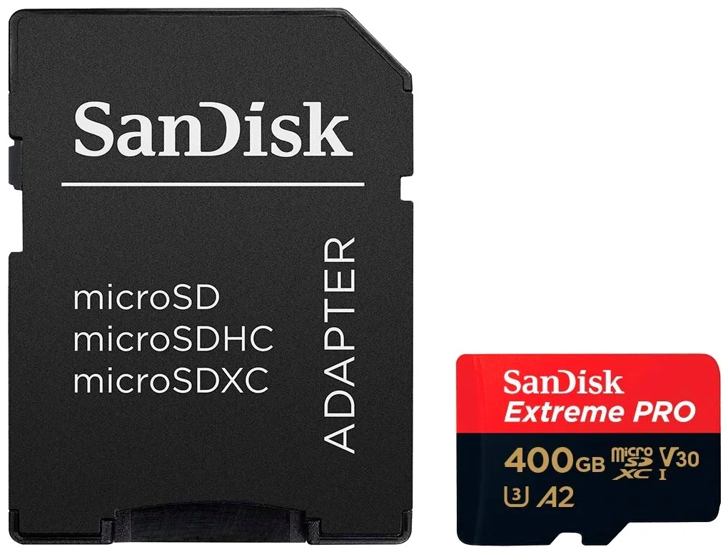 SanDisk Extreme Pro microSDXC Class 10 UHS Class 3 V30 A2 170MB/s - в комплекте: адаптер на SD