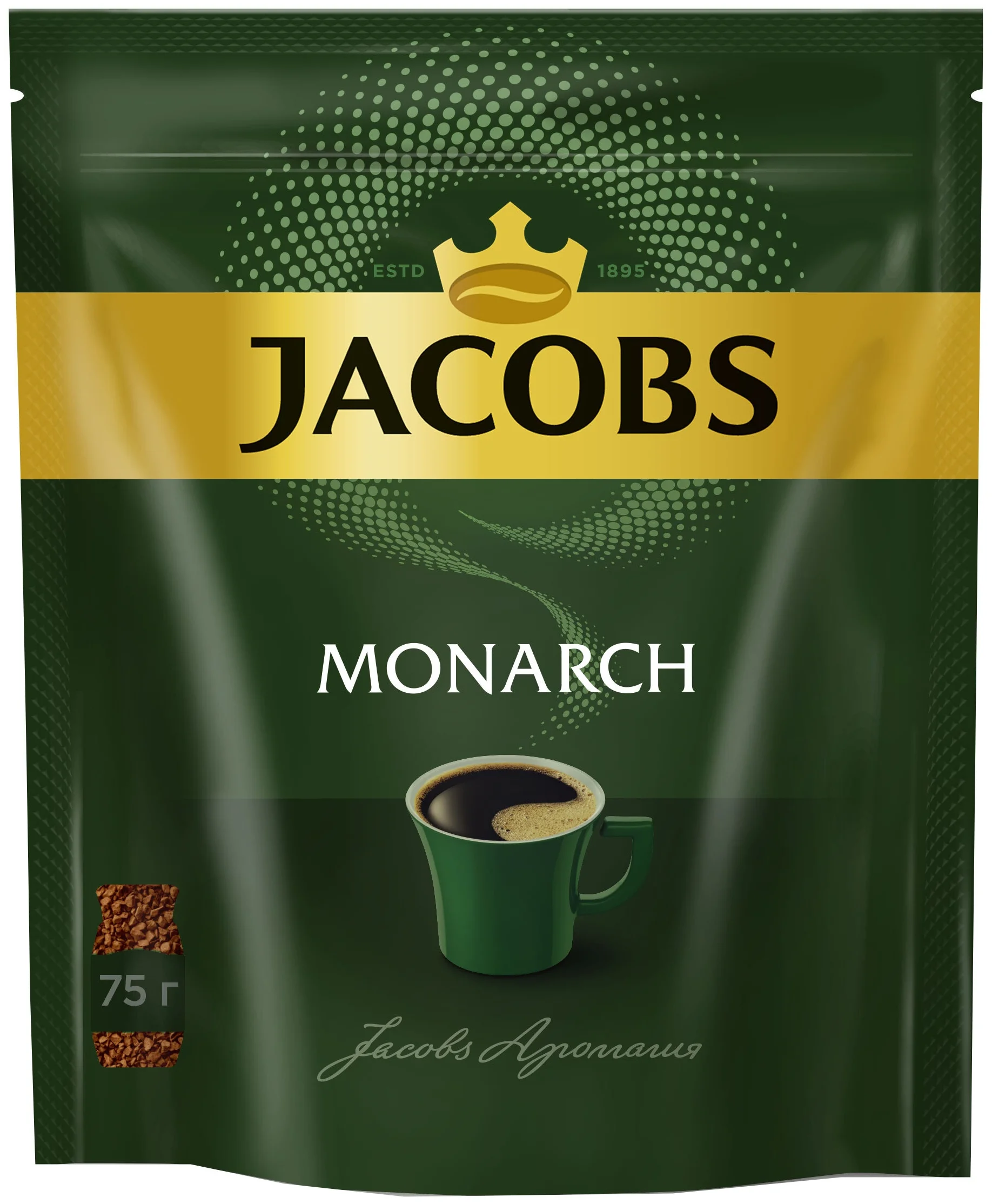 Jacobs "Monarch" - вид зерен: арабика/робуста