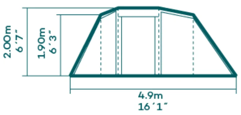 Bestway Family Ground 6 Tent 68094 - водостойкость тента 3000 мм в. ст