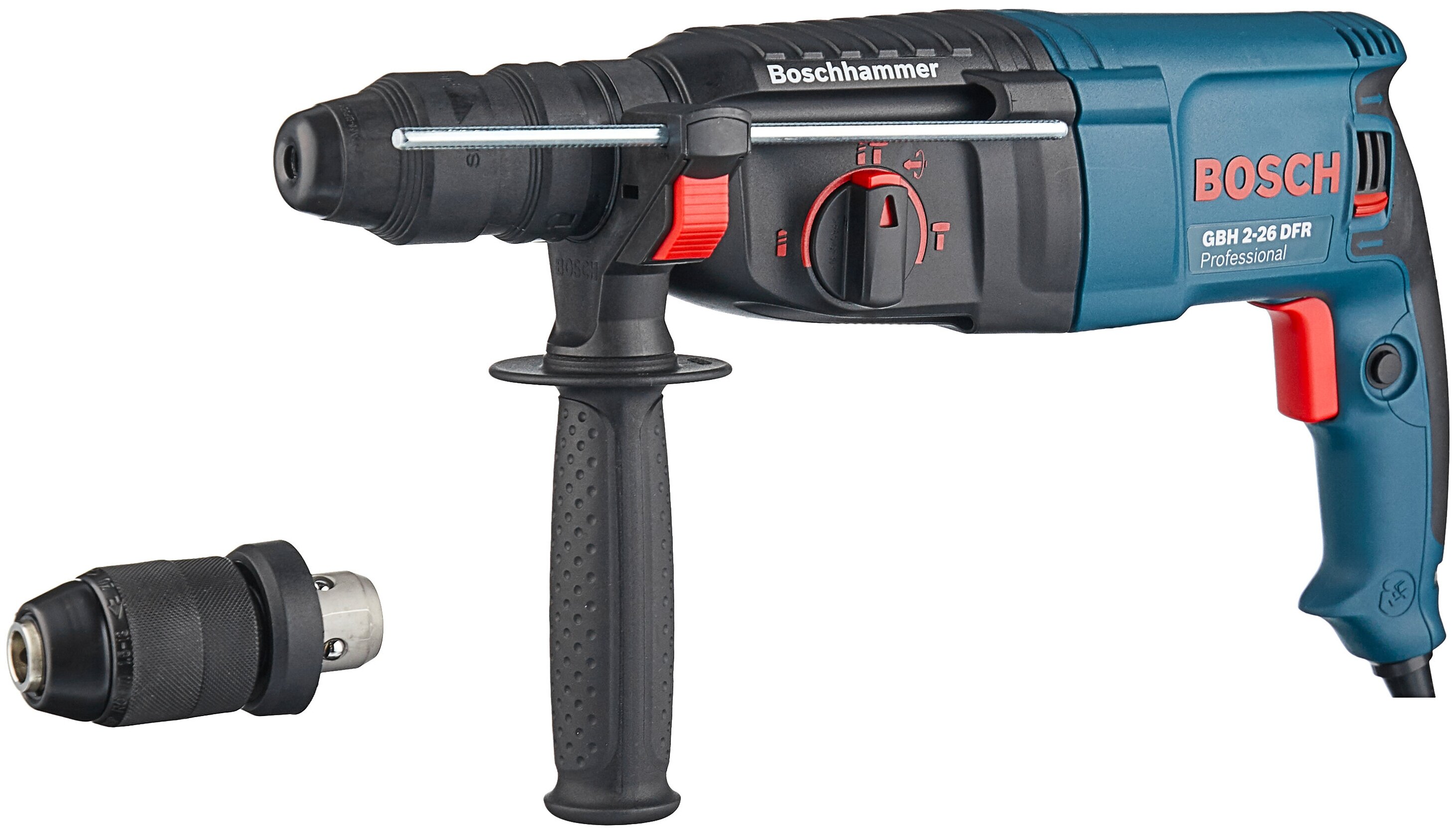 BOSCH GBH 2-26 DFR, 800 Вт - максимальная сила удара: 2.7 Дж