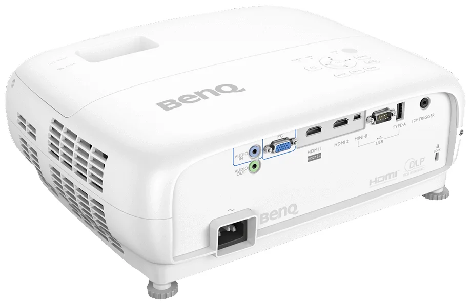 BenQ W1720 - входы входы: VGA, HDMI, аудио mini jack, USB Type A