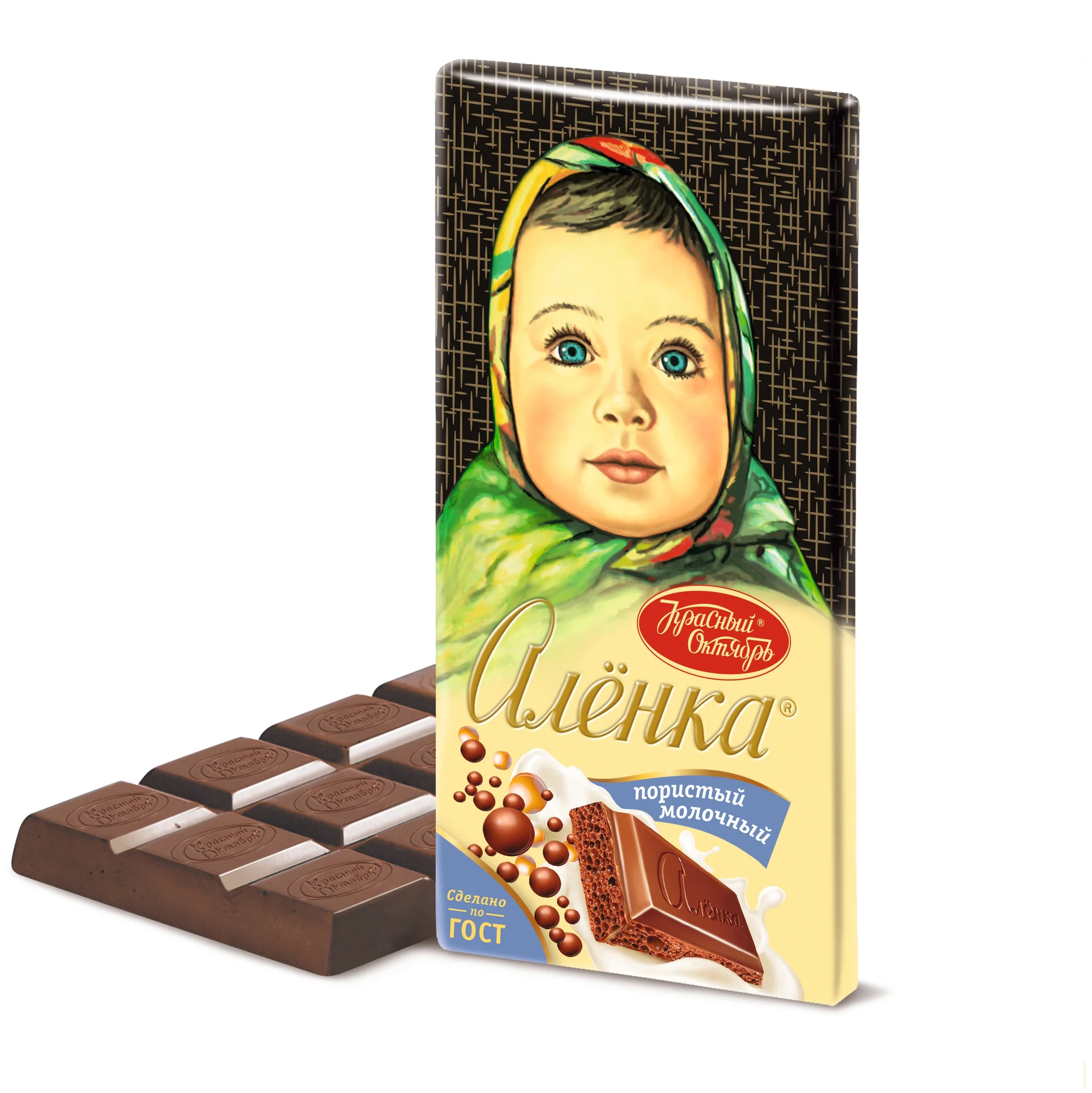 Алёнка "Пористый" - вид шоколада: молочный, пористый