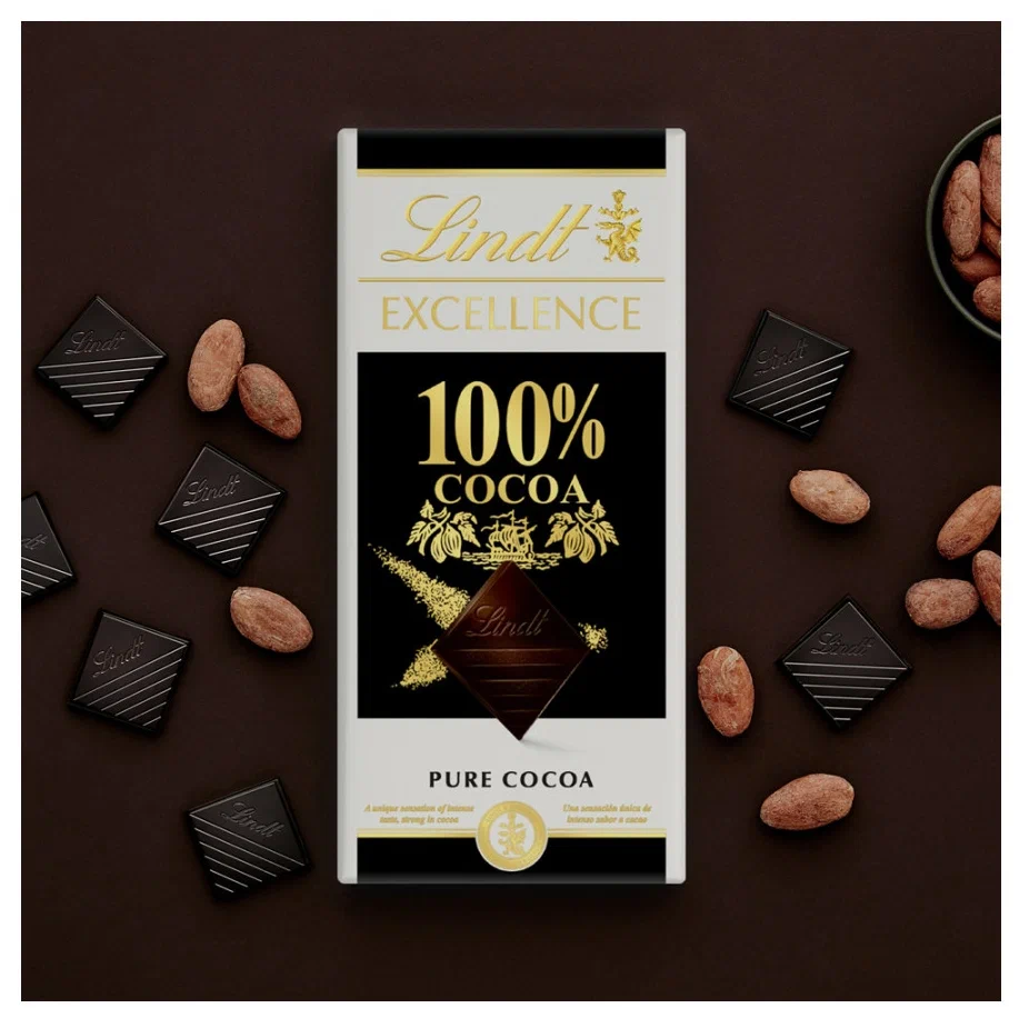 Lindt "Excellence 100%" - не содержит: сахар