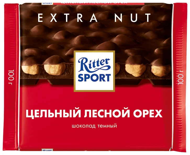 Ritter Sport "Цельный лесной орех" - вид шоколада: темный