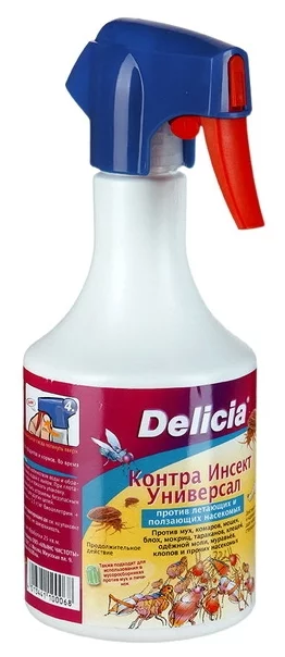 Delicia "Контра Инсект Универсал" - особенности: безопасно для животных, для использования в помещении