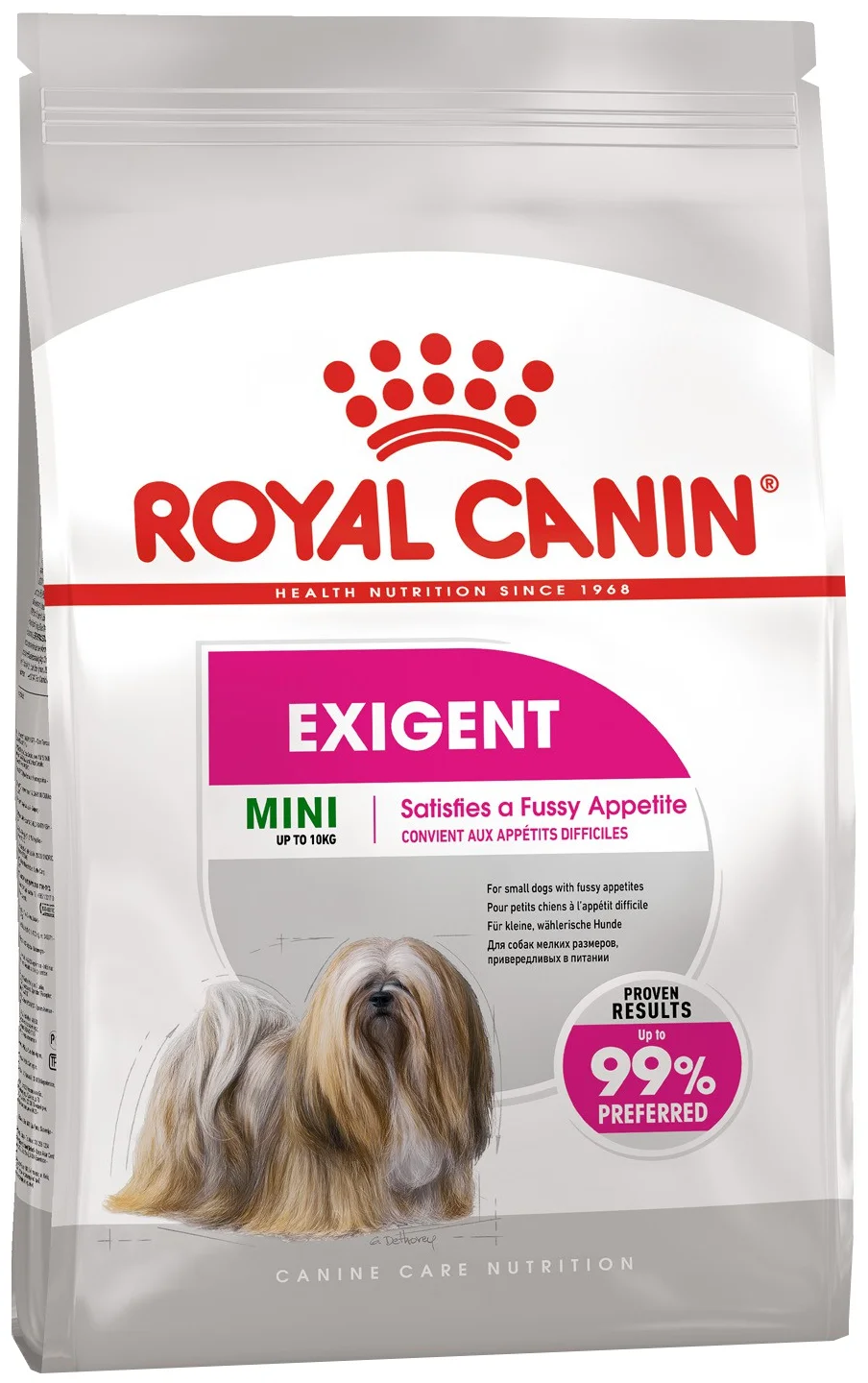 Royal Canin "Exigent" - возраст животного: взрослые (1-6 лет), щенки (до 1 года), пожилые (7+)