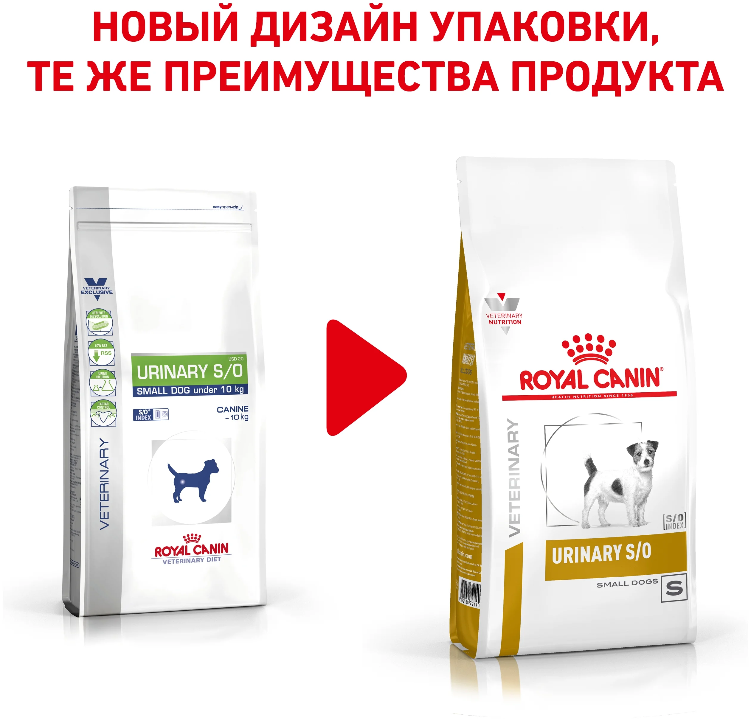 Royal Canin "Urinary S/O USD 20" - размер породы: мелкие породы