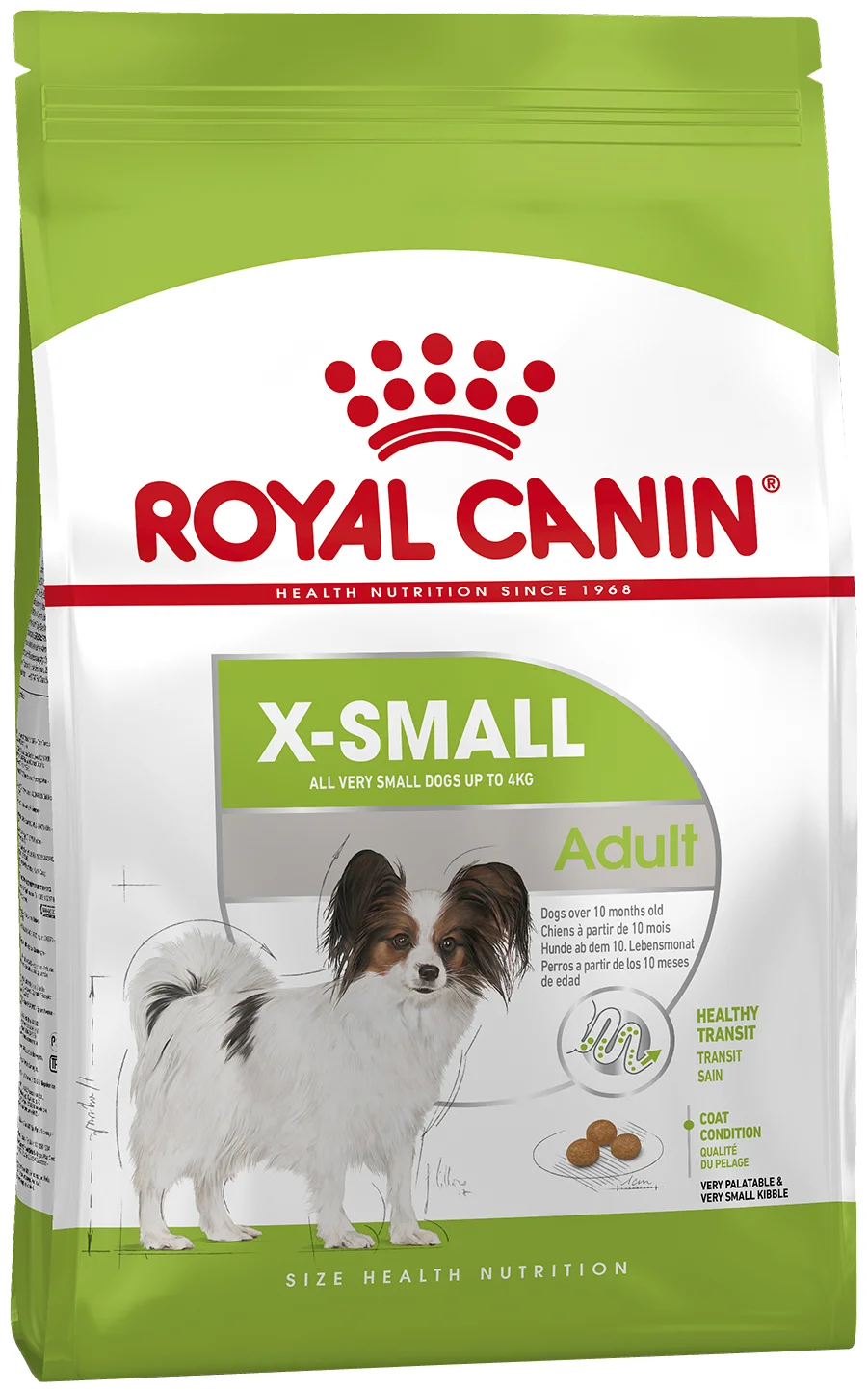Royal Canin "X-Small Adult" - возраст животного: взрослые (1-6 лет), щенки (до 1 года), пожилые (7+)