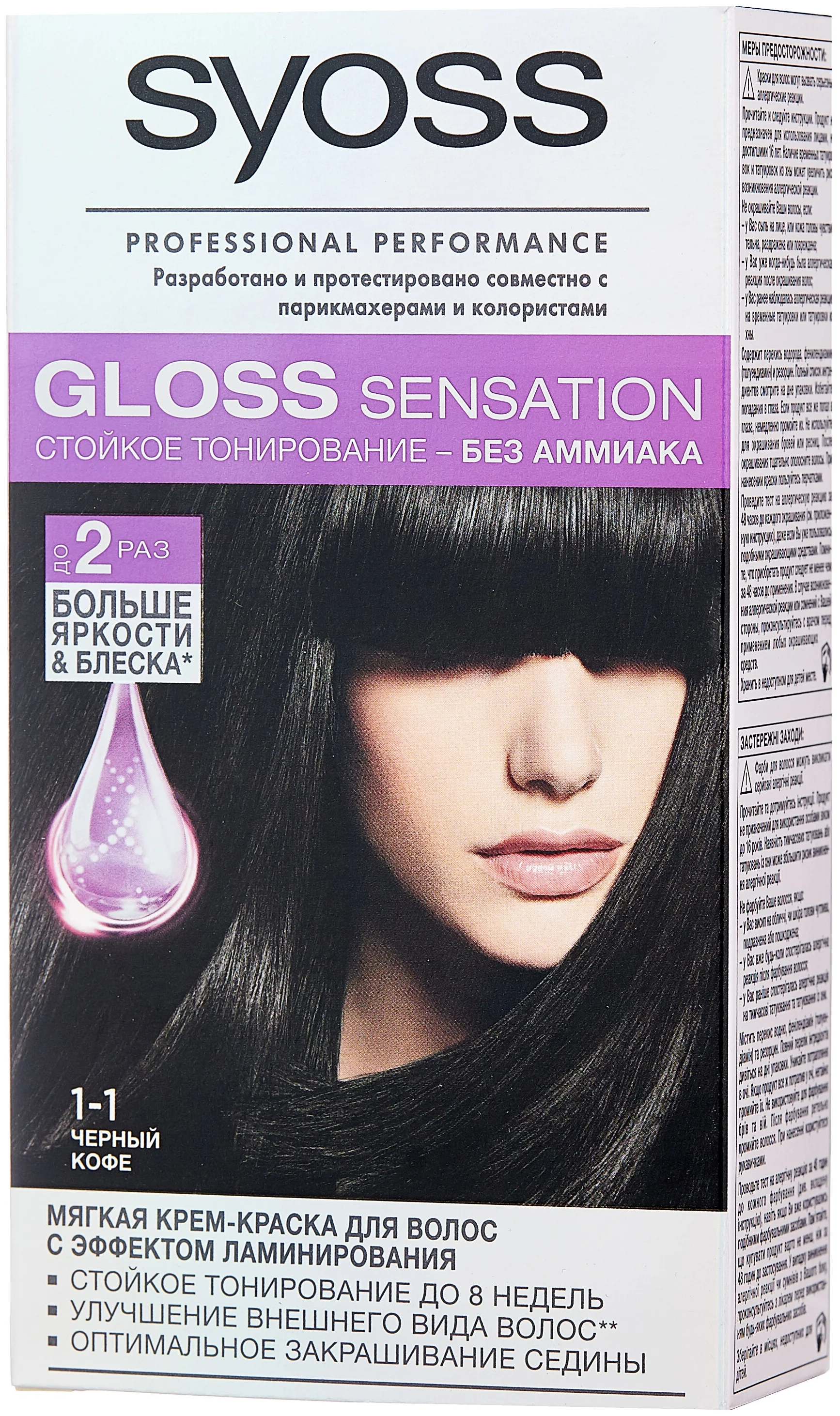 Syoss "Gloss Sensation" - вид окрашивания: стойкое