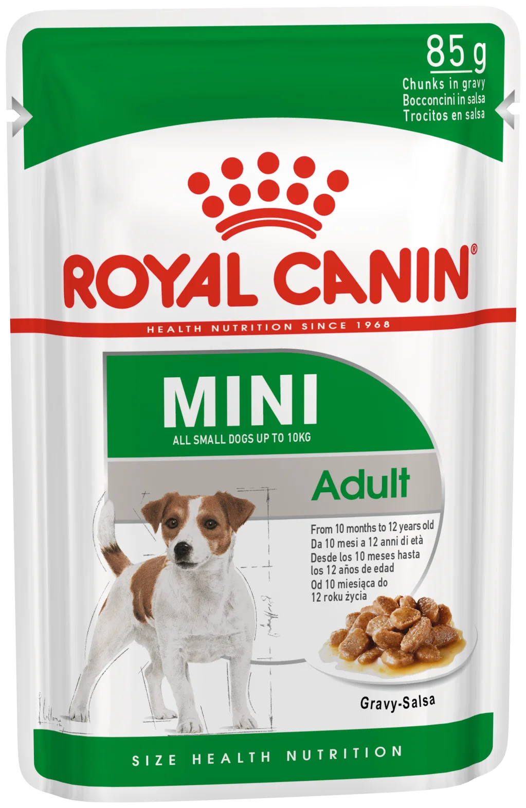 Royal Canin "Mini Adult Pouch" - вес упаковки: 85 г