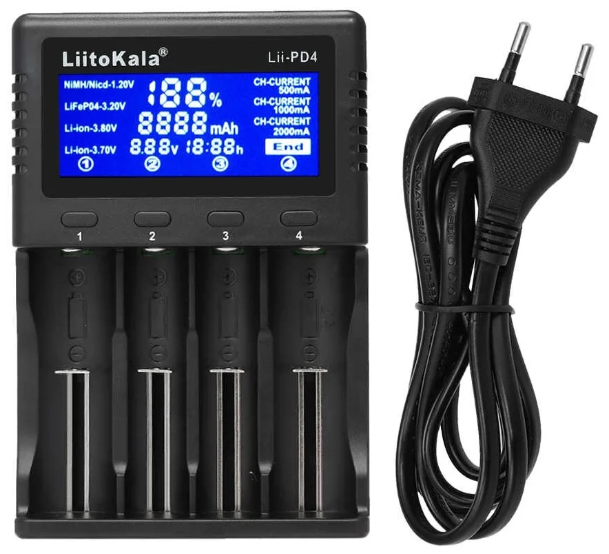 LiitoKala Lii-PD4 - количество мест для аккумуляторов: 4