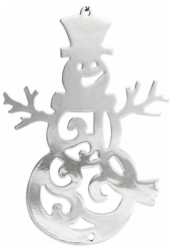 Волшебная страна "Новогодний снеговик" 100960, 12 см - материал: металл