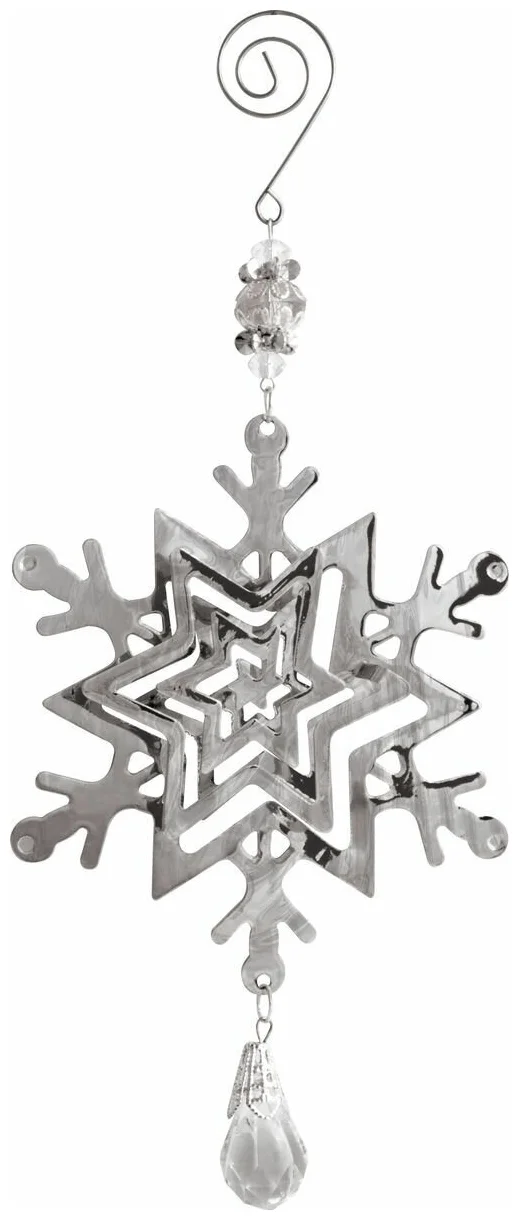 Волшебная страна "Новогодняя снежинка" 100959, 12 см - материал: металл