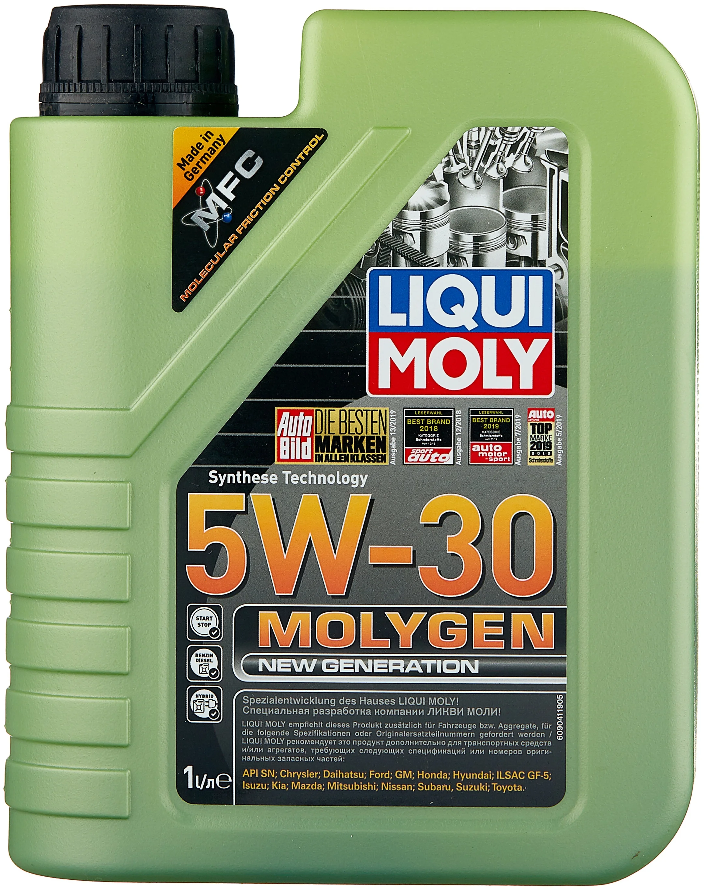 LIQUI MOLY Molygen New Generation 5W-30 - класс вязкости: 5W-30