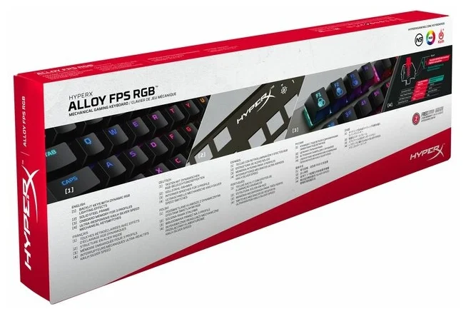 HyperX Alloy FPS RGB - ход клавиш: 3.5 мм