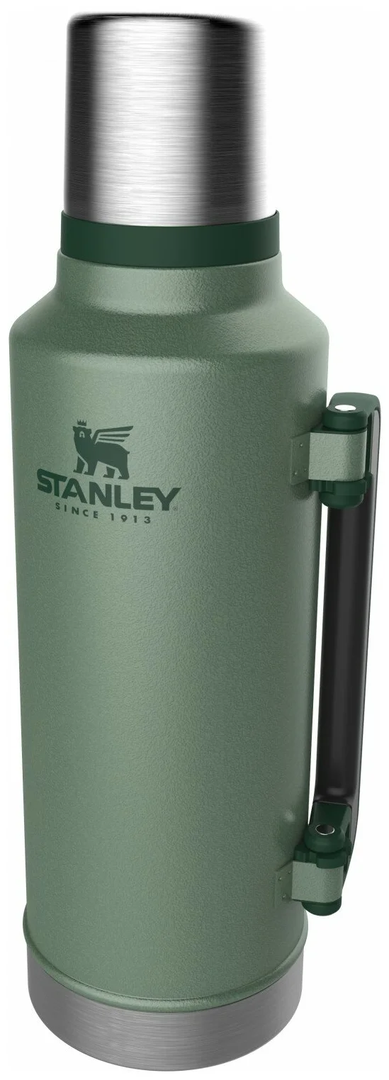 STANLEY Classic Legendary - особенности: вакуумный, ручка на корпусе, крышка-чашка, мытье в посудомоечной машине