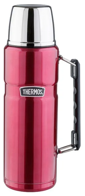 Thermos Royal SK-20, 1.2 л - особенности: вакуумный, кнопка-клапан, ручка на корпусе, крышка-чашка