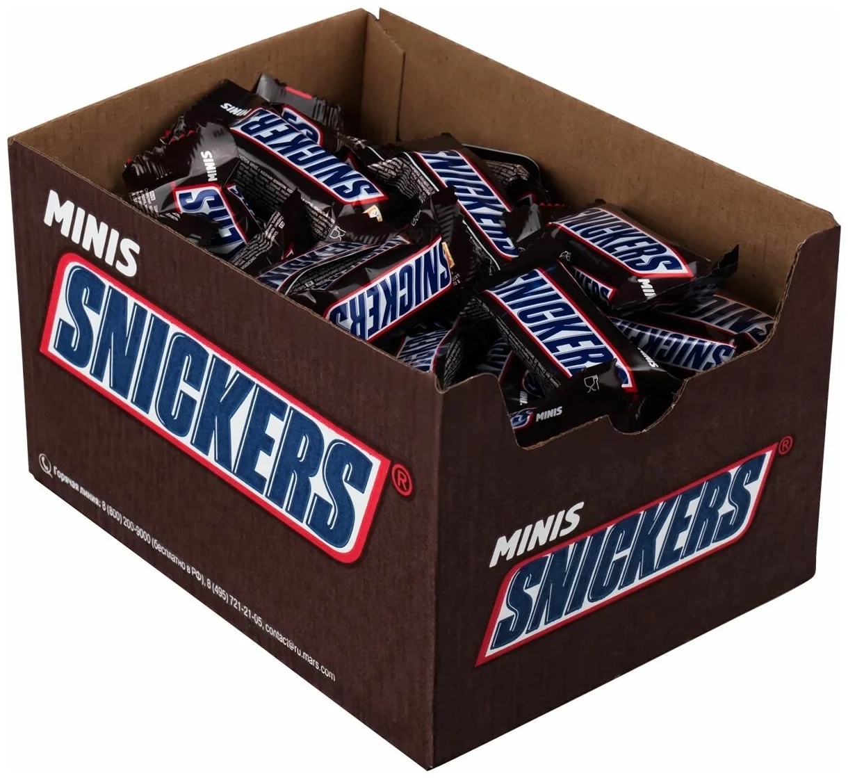 Snickers minis - энергетическая ценность в 100 г: 500 ккал