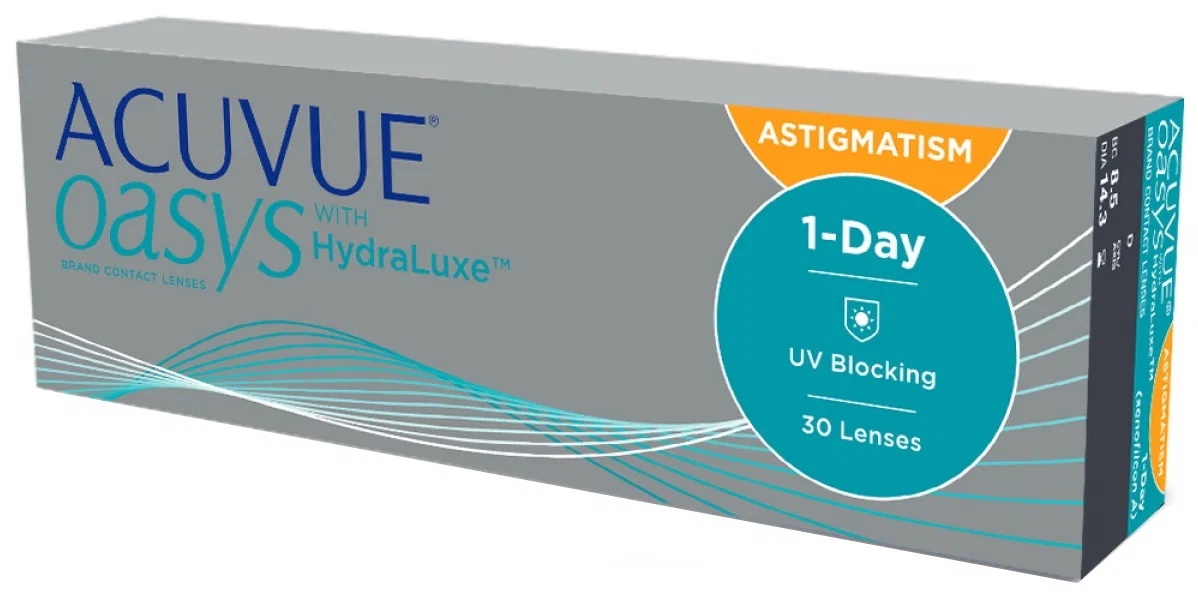 Acuvue OASYS 1-Day with HydraLuxe for Astigmatism, 30 шт. - количество линз в упаковке: 30