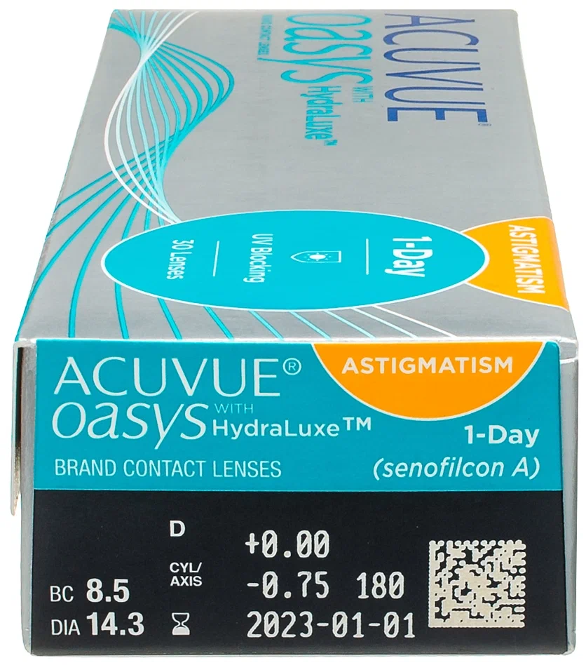 Acuvue OASYS 1-Day with HydraLuxe for Astigmatism, 30 шт. - тип линз: астигматические