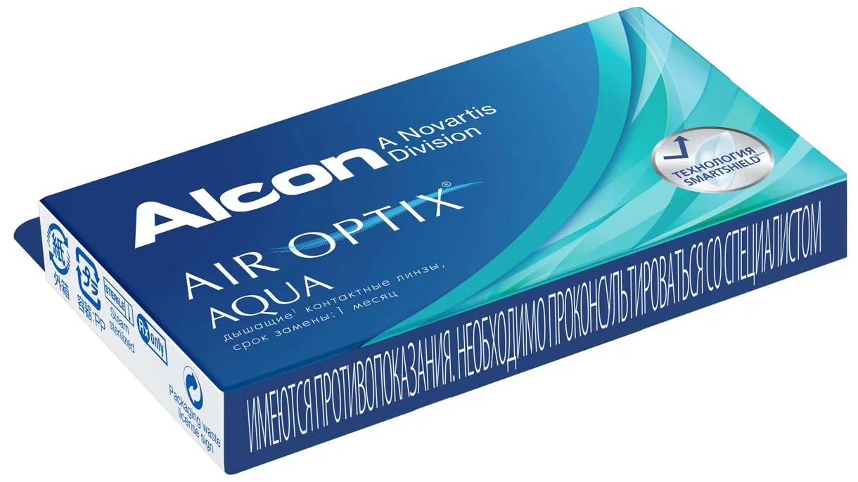 Air Optix (Alcon) Aqua, 6 шт. - влагосодержание: 33%