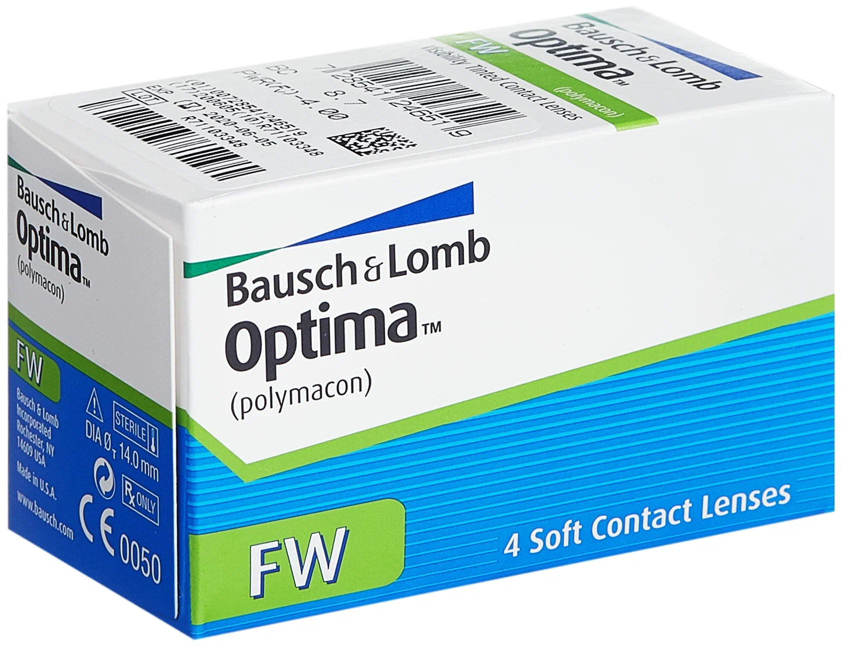 Bausch & Lomb Optima FW, 4 шт. - тип линз: прозрачные