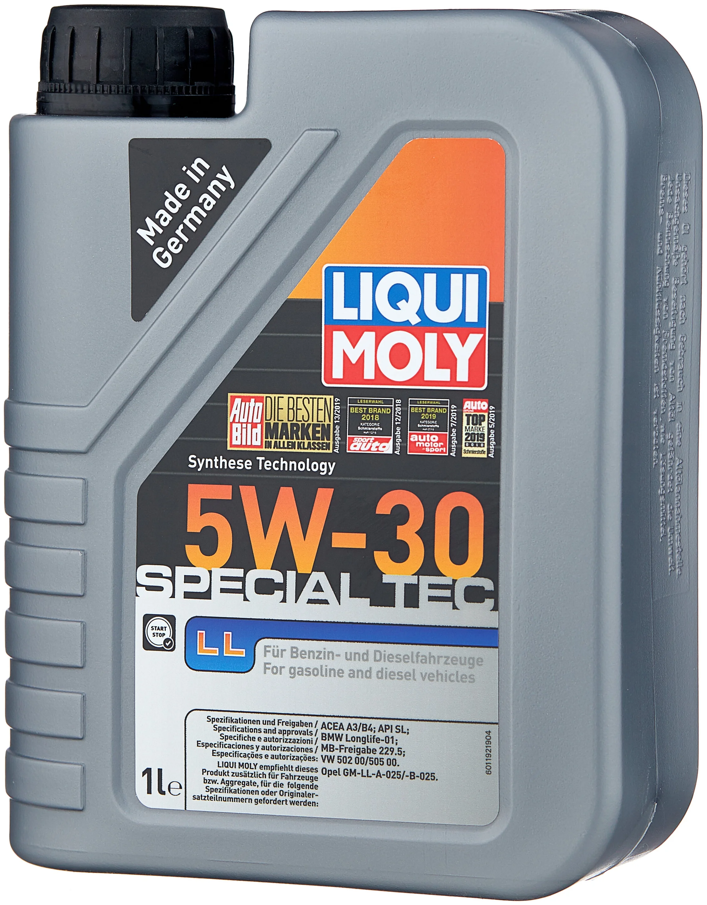 LIQUI MOLY Special Tec LL 5W-30 - класс вязкости: 5W-30