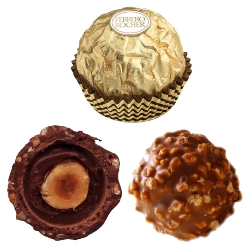 Ferrero Rocher молочный шоколад лесной орех, 200 г - жиры в 100 г: 42.7 г