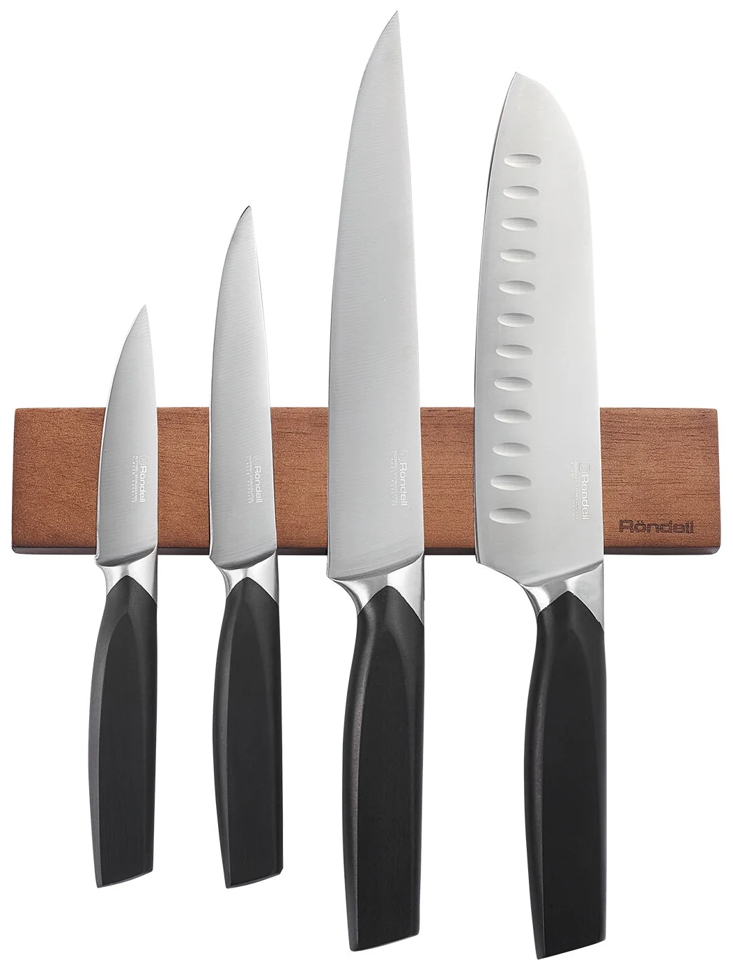 Rondell Toledo 1245-RD-01, 4 ножа и магнитный держатель - материал лезвия: сталь
