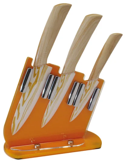 TimA Orange NKT-420, 3 ножа с подставкой - материал лезвия: керамика