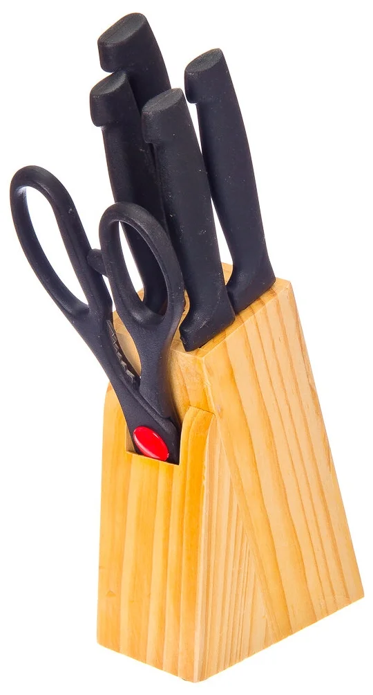 Vetta 803-103, 4 ножа и ножницы с подставкой - материал лезвия: сталь