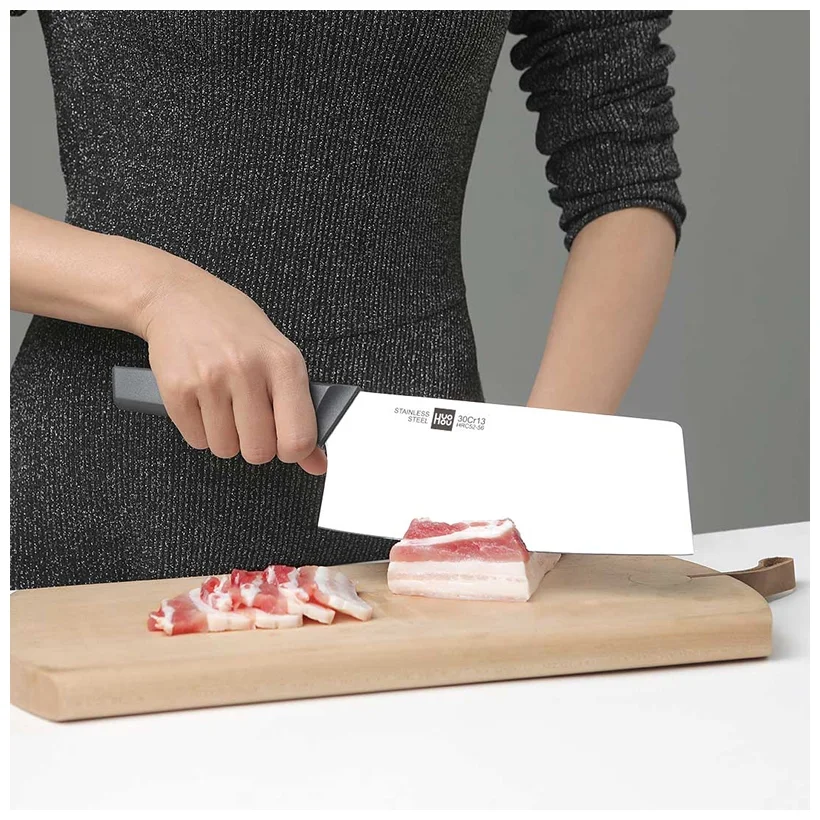 Xiaomi Fire kitchen, 4 ножа, ножницы и подставка - аксессуары в наборе: подставка, ножницы