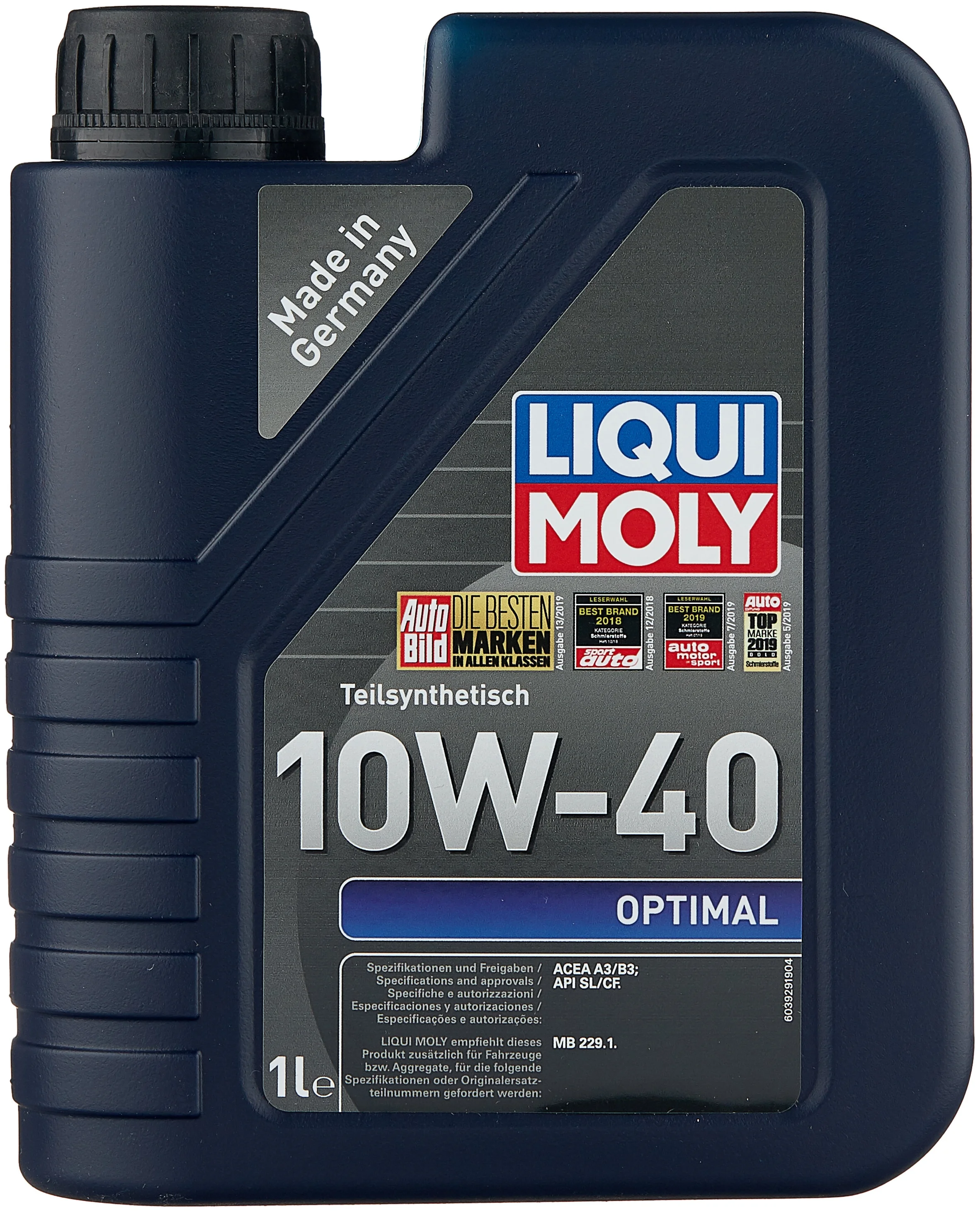 LIQUI MOLY Optimal 10W-40 - класс вязкости: 10W-40