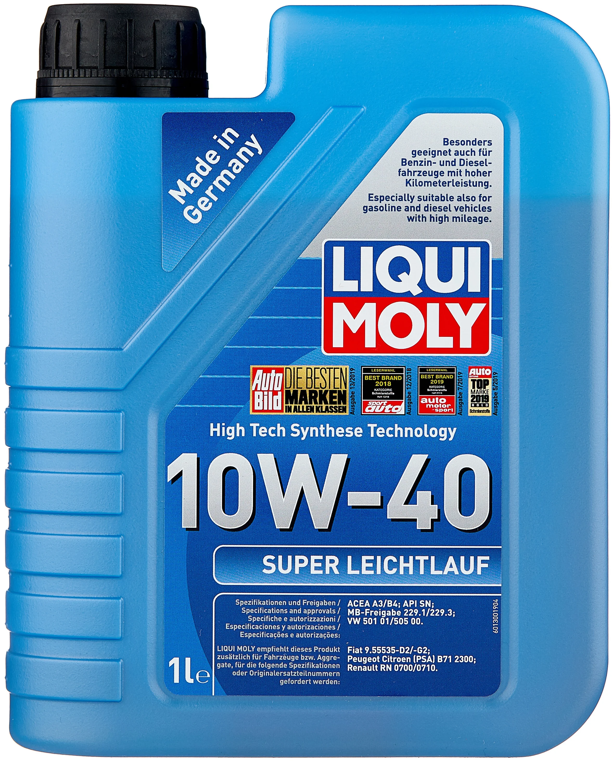 LIQUI MOLY Super Leichtlauf 10W-40 - класс вязкости: 10W-40