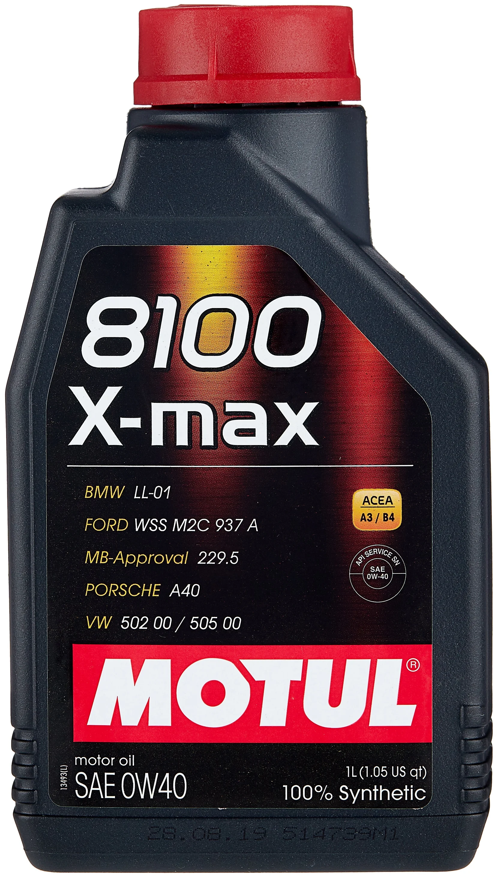 Motul 8100 X-max 0W40 - класс вязкости: 0W-40