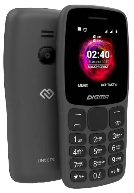 DIGMA LINX C170 - камера: 0.10 МП