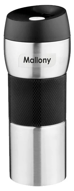 Mallony Turistica, 0.45 л - особенности: кнопка-клапан, непроливайка, отверстие для питья в крышке, силиконовая вставка на корпусе, носик для питья