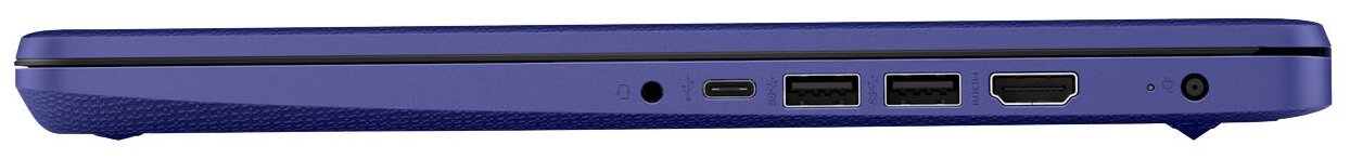 14" HP 14s-fq0014ur - разъемы: USB 3.2 Gen1 Type A x 2, USB 3.2 Gen1 Type-С, выход HDMI, микрофон/наушники Combo