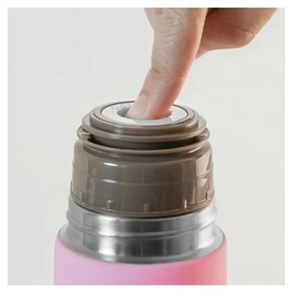 Miniland Silky Thermos, 0.5 л - особенности: вакуумный, кнопка-клапан, крышка-чашка, для детей