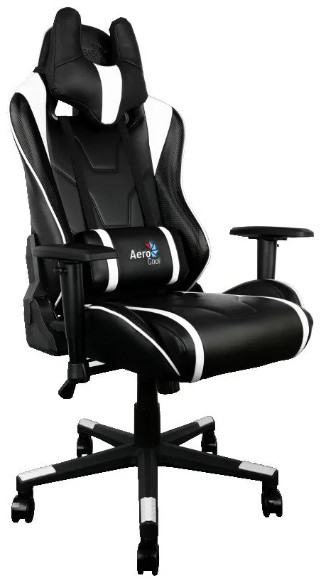 AeroCool AC220 AIR - конструктивные особенности: подголовник, подлокотники, колеса (ролики), газлифт, поясничный упор