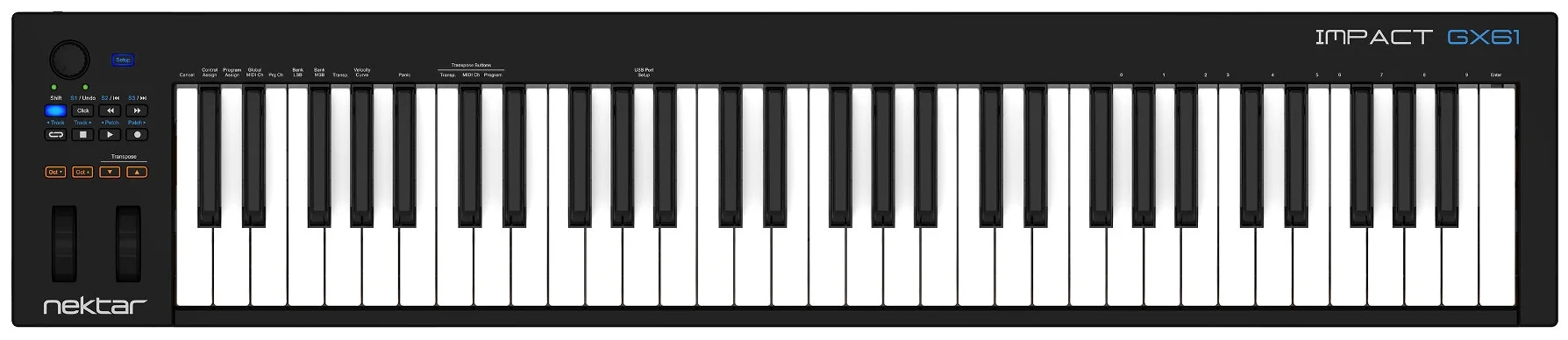 Nektar Impact GX61 - размер клавиш: полноразмерные
