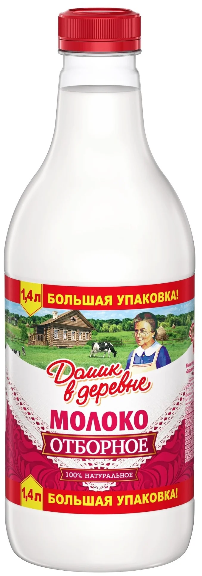 Домик в деревне 3.5%, 1 шт. 1.4 л - тип молока: коровье