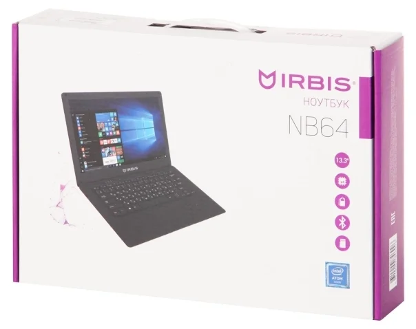 13.3" Irbis NB64 - беспроводная связь: Wi-Fi 802.11n, Bluetooth 4.0