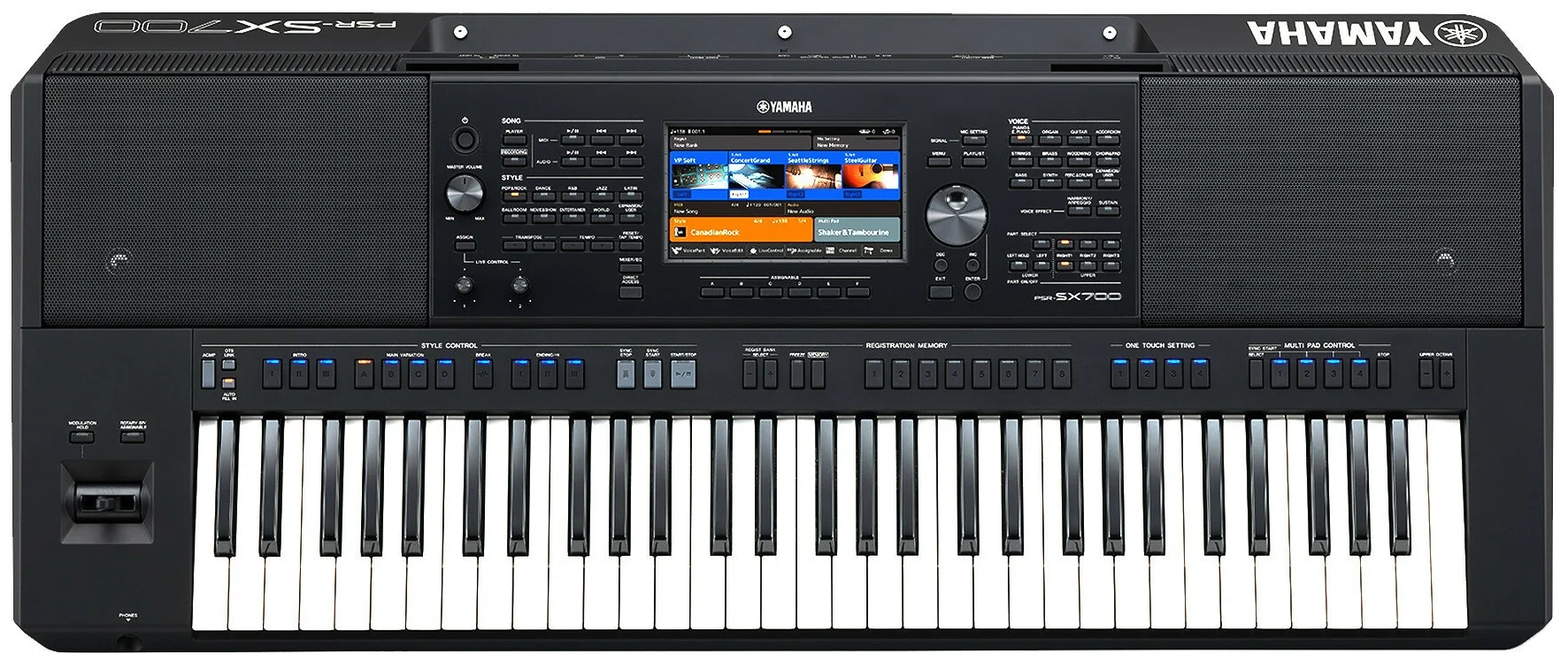 YAMAHA PSR-SX700 - размер клавиш: полноразмерные