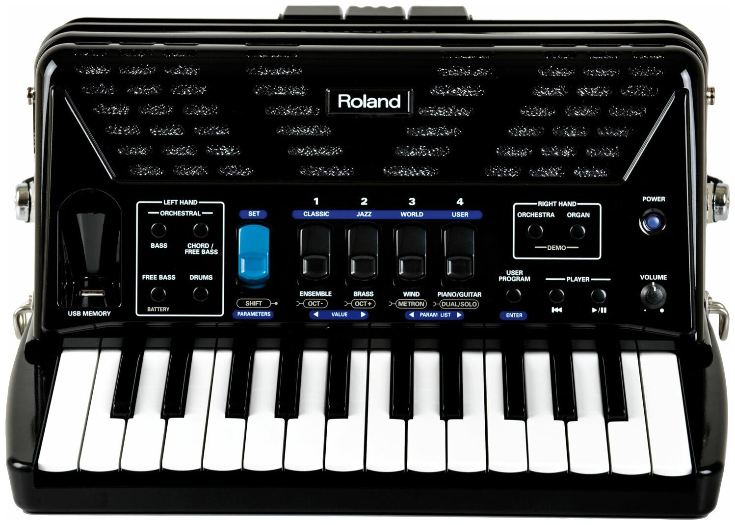Roland FR-1x - полифония: 128