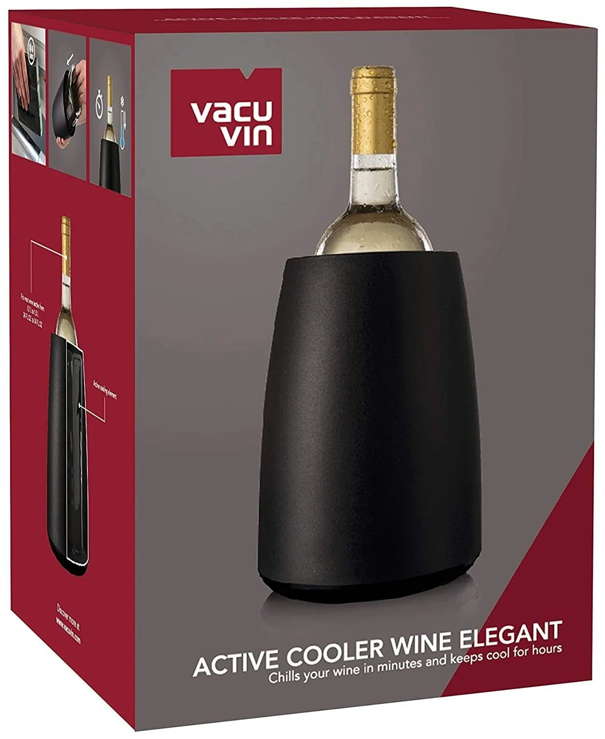 VacuVin Active Cooler Wine Elegant - высота: 20.5 см