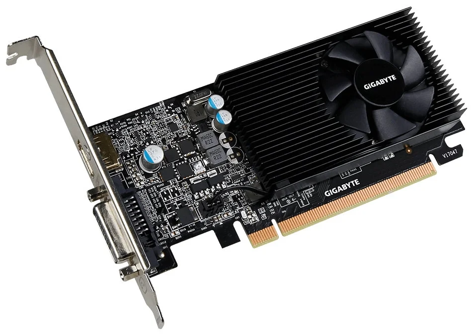 GIGABYTE GeForce GT 1030 Low Profile 2G (GV-N1030D5-2GL) - объем видеопамяти: 2048 МБ