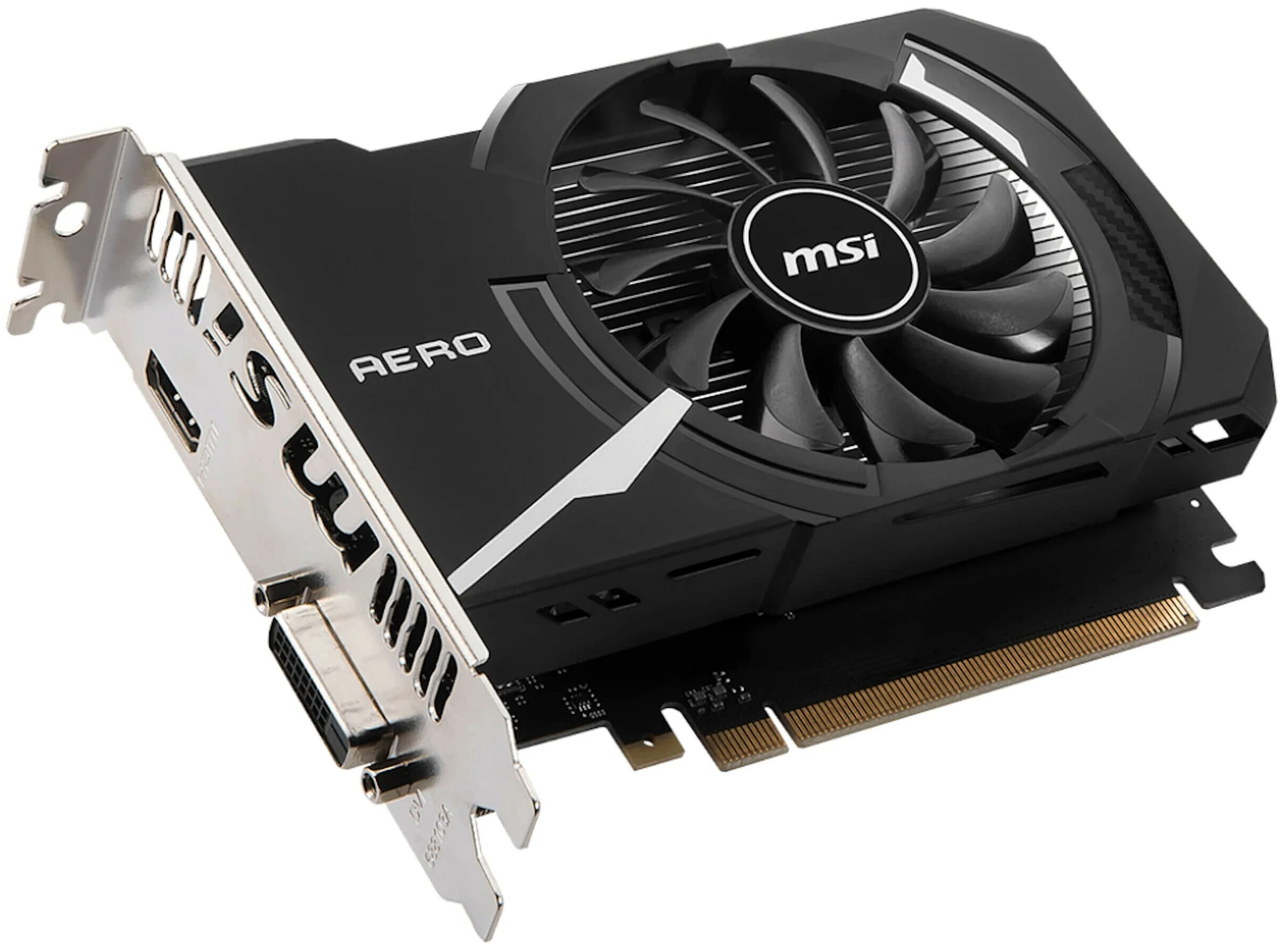 MSI GeForce GT 1030 AERO ITX 2GD4 OC - объем видеопамяти: 2048 МБ
